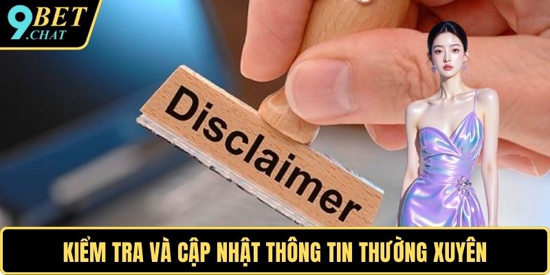 Kiểm tra và cập nhật thông tin thường xuyên